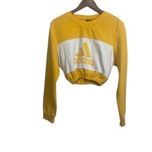 Adidas DIY crop Sweater Yellow